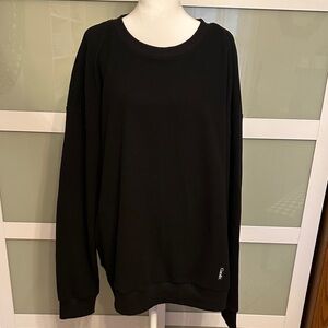 Comfrt Womens Black Waffle Long Sleeve Shirt